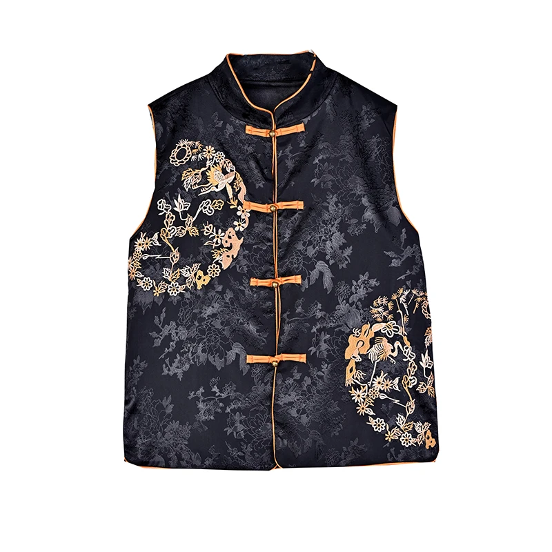 Retro Chinese Style Top Vest Women Modern Tang Suit Gilet Shirt Loose Oriental China Traditional Ethnic Blouse Clothing Harajuku