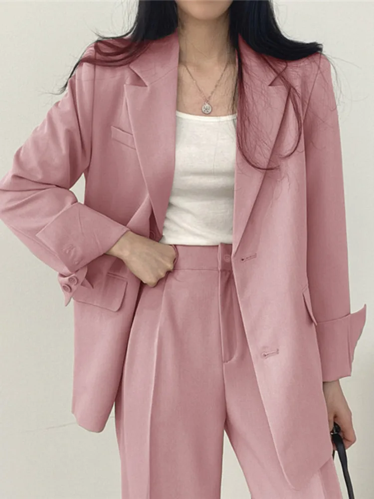 Women Blazer Elegant Fashion Casual Solid Color All-match Turndown Collar Chic Classic Clothing Blazer Spring Autumn NEW 2023