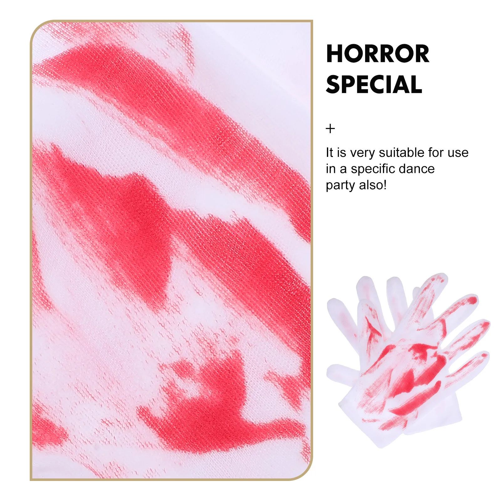 2Pairs Blutige Handschuhe Prop Halloween Tricky Ornament Spukhaus Dekor Party Bar Ktv Blutige Handschuhe Dekoration Horror Atmosphäre