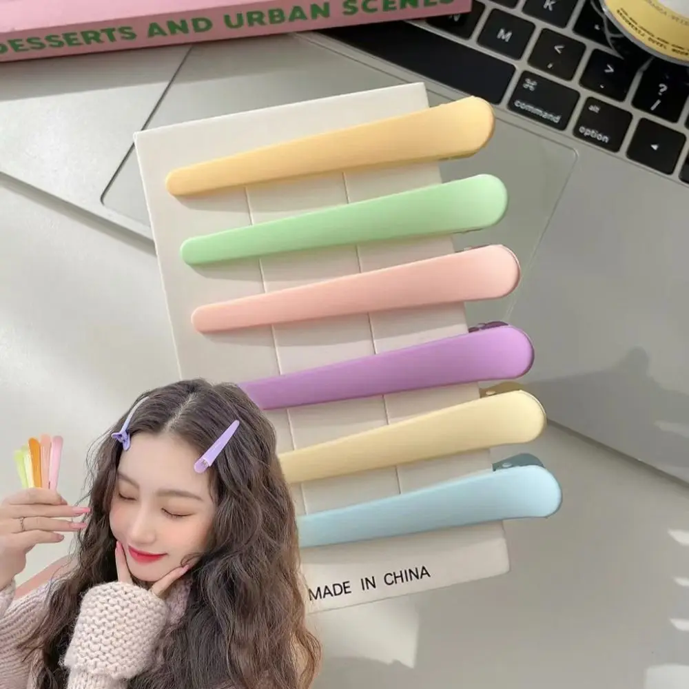 คลิปหนีบผมอะคริลิคแฟชั่นน่ารักคลิปหนีบปากเป็ดแบบเรียบง่ายของเกาหลี