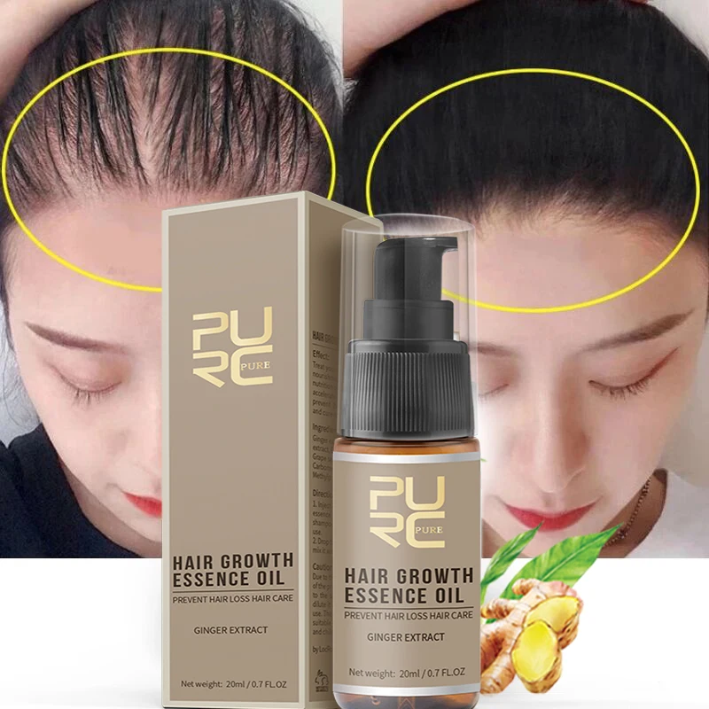 PURC Fast Hair Growth Products Hair Growth Oil for Men and Women Prevent Hair Loss Thinning Regrowth Beauty Health Hair Care