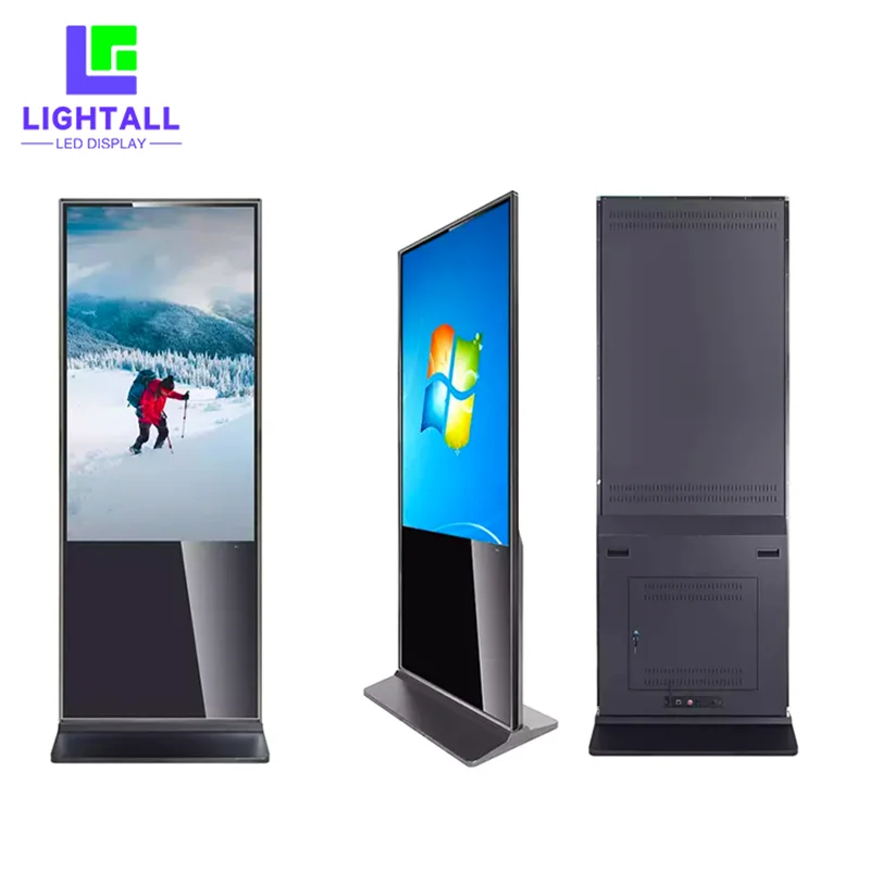 50Inch Lcd Floor Stand Totem Android Smart Machine 4K Full Color Screen Lcd Advertising Display Screen