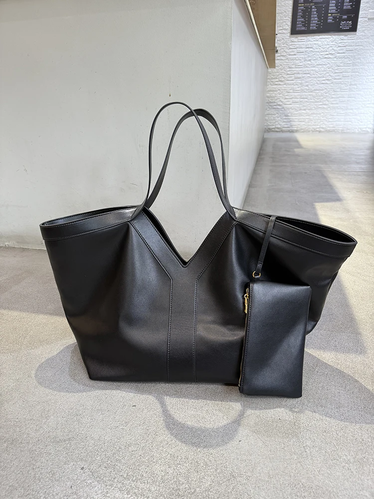 

Top Layer Cowhide Leather Tote Bag Women's New Sle Genuine Leather Slouchy Large Capaci Underarm Commuter Single oulder...