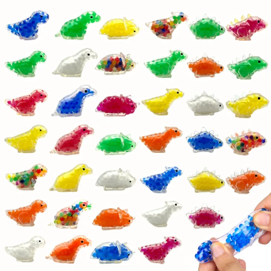 Dinosaur bead ball pinch pinch music cross-border vent decompression TPR water bead animal bubble big bead bunch la-la music