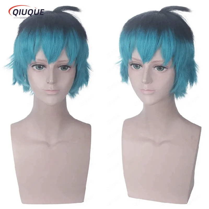 

Luka Couffaine Cosplay Wig Short Black Blue Hair Cosplay Anime Cosplay Heat Resistant Synthetic Wigs + Wig Cap