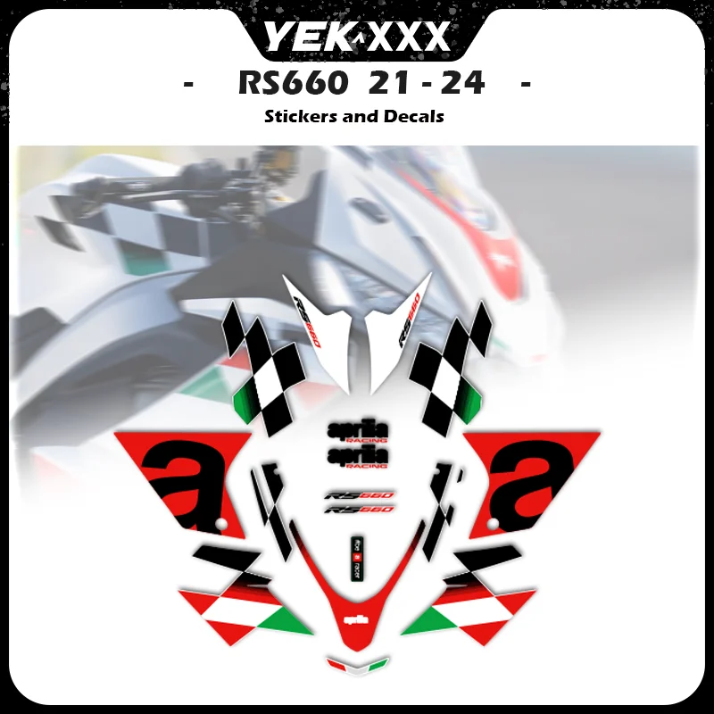 

Для Aprilia RS660 2021-2024 итальянский цветной обтекатель, наклейка, OEM-реплика RS 660, наклейки на тело