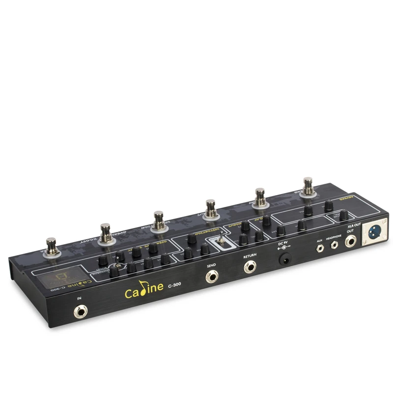 Caline c300 a meia-noite especial multi efeitos pedal de guitarra reverb atraso chorus distorção overdrive efeito impulso sintonizador embutido