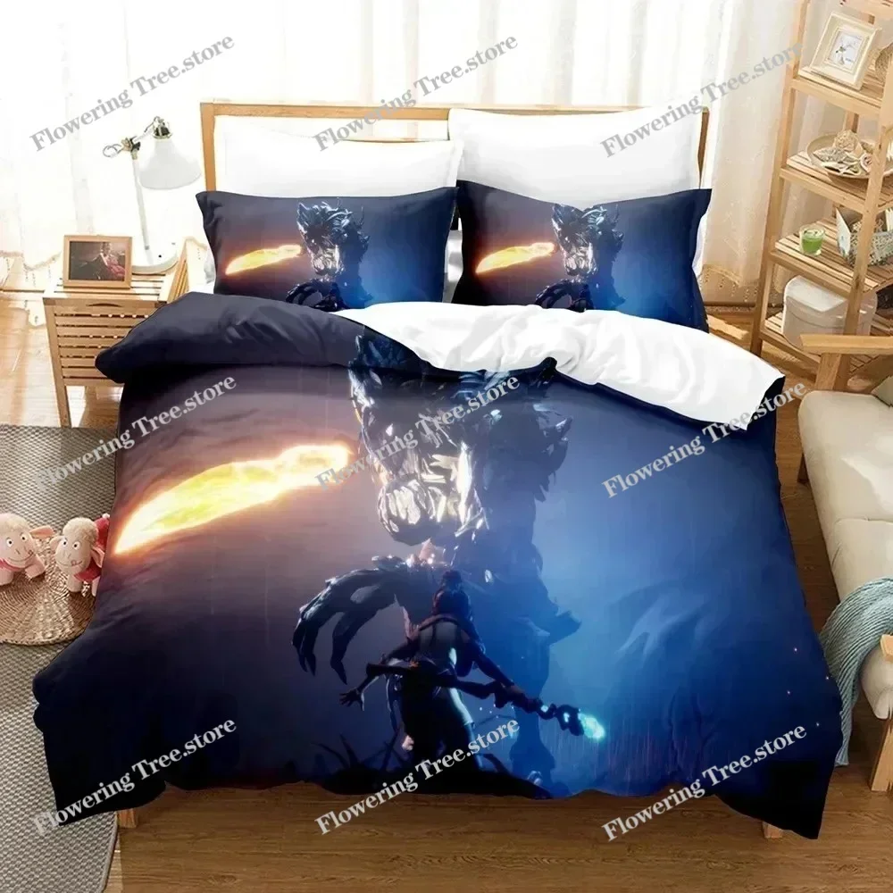 Anime Game Bridge Spirits Kena Bedding Set Duvet Cover Bed Set Quilt Cover Pillowcase Comforter king Queen Size Boys Adult029