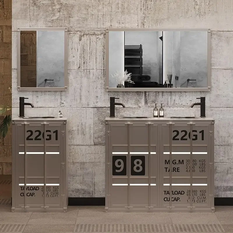 

Bar industrial style personalized cabinet retro stainless steel commercial creativity