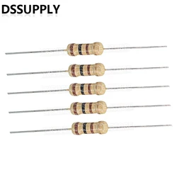 50Pieces New Carbon Film Resistors 1/2W 5% 100R 220R 1K 1.5K 2.2K 4.7K 10K 22K 47K 100K 100 220 1K5 2K2 4K7 Ohm Resistance 1R~1M