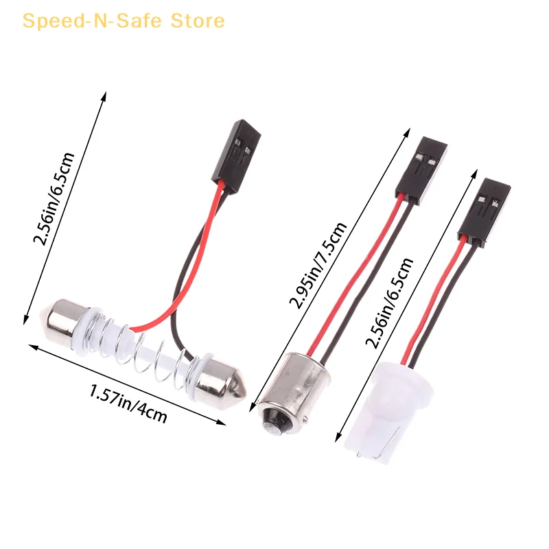 

10Pcs Adapter For Car Light Led Panel Brake Light Car Interior Dome Bulb T10 BA9S T4W Hanging Bar To Pink Connector Wire Cable