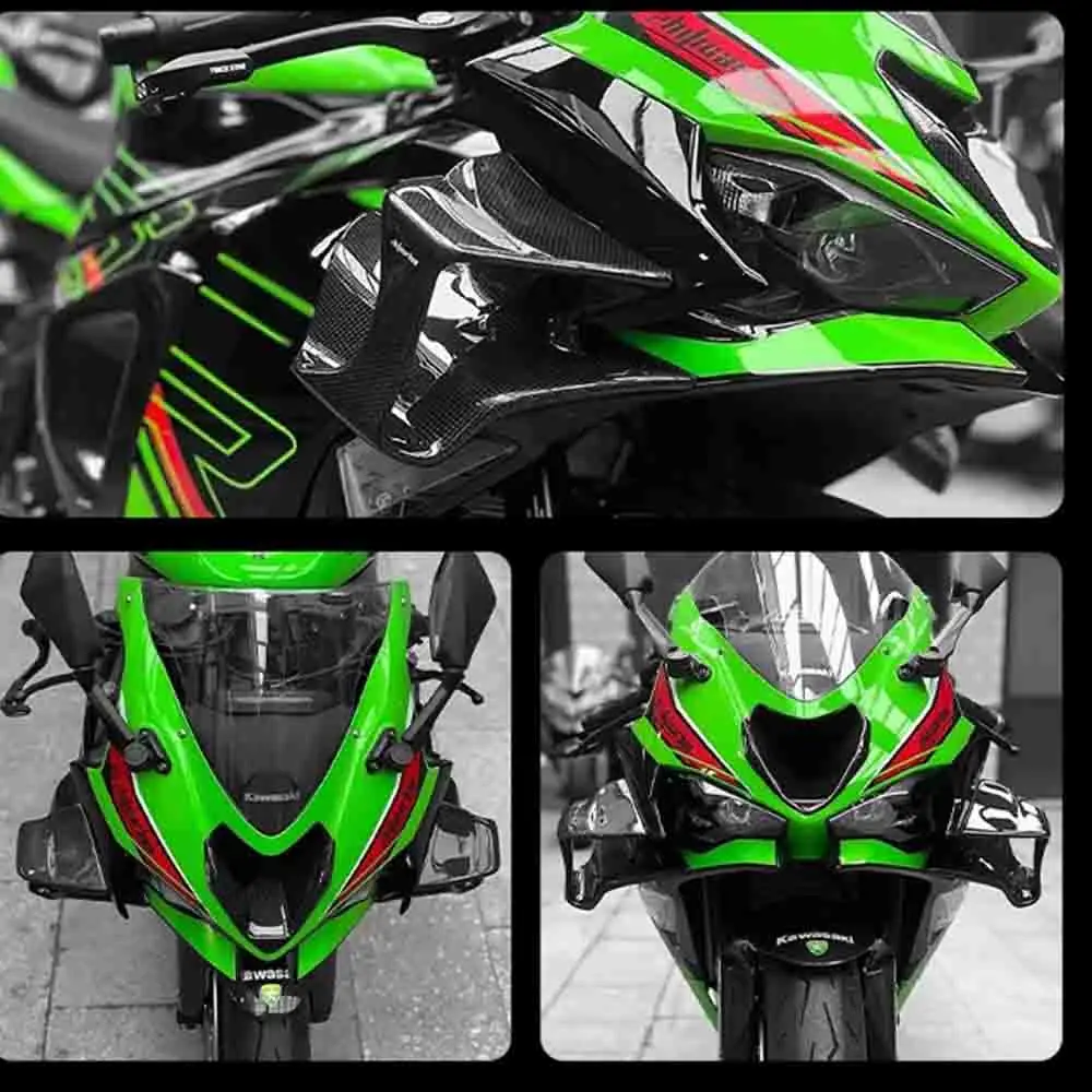 For KAWASAKI ZX-6R 2024-2026 Motorcycle Accessories WING DOWNFORCE NAKED FRONTAL SPOILERS Front spoiler Lower spoiler lower lip