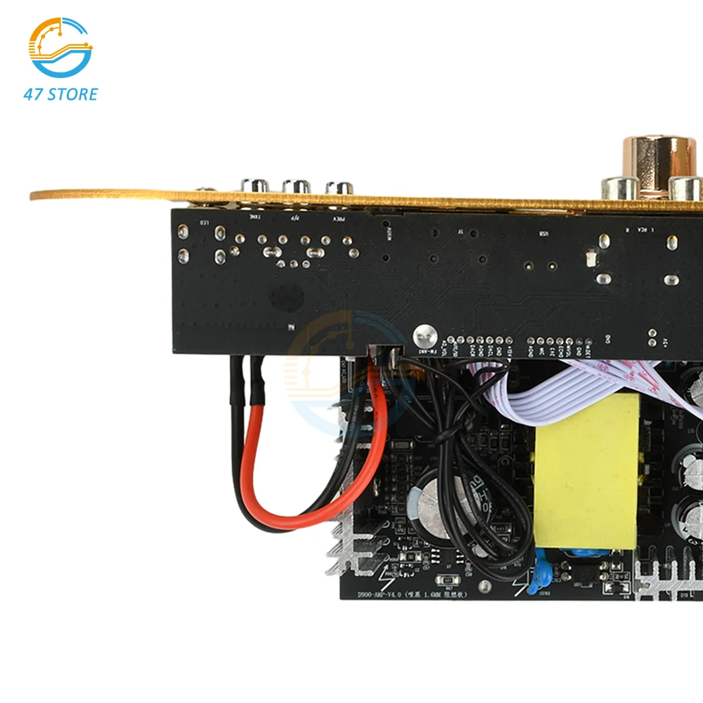 لوحة مضخم صوت بلوتوث 2.1CH عالية الطاقة D900 50 وات + 50 وات + 100 وات مع AUX/USB/TF/MIC لنظام الصوت المنزلي ومضخم الصوت