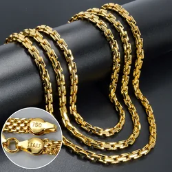 Dubai 18k Gold-Plated Hiphop Link Chain Necklace For Women Man Statement Gold Color Choker Classic Trendy Wedding Party Gifts
