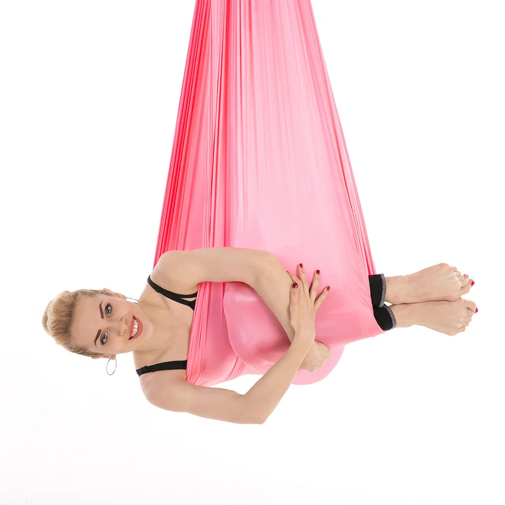 7*2.8m Aerial Yoga Hammock Anti-Gravity Yoga Swing Yoga Belt for Body Building Pilates Workout Fitness Suit for Ceiling 4.2m