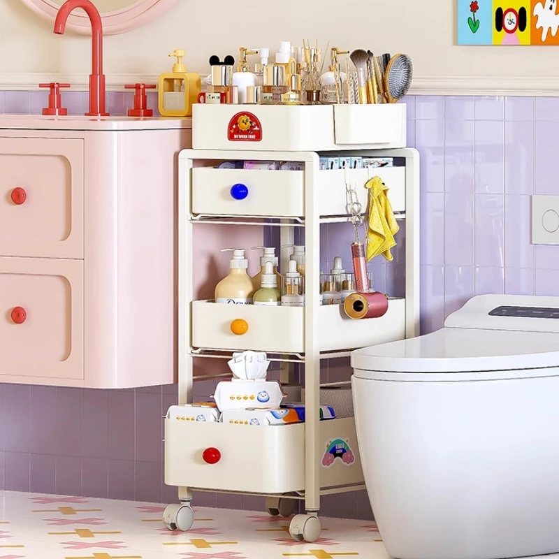 

Multi-Room Slim Storage Cart Bathroom/Kitchen Gap Organizer Toilet Side Cabinet Living Room Narrow Space Storage Shelves