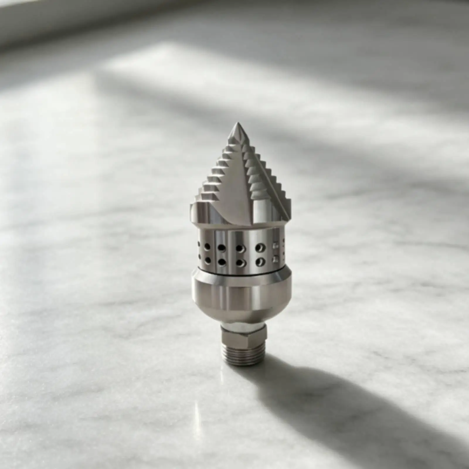 High Pressure Washer Nozzle Rotating Sewer Cleaner Stainless Steel Sprayer for Pipe Unclogging 1 Inch Thread