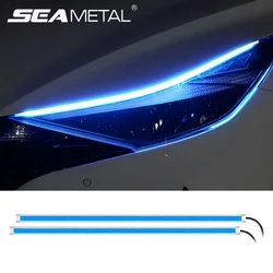 12V Led Light Bar Car DRL Daytime Running Light Strips Flexible LED Auto Highlight Decorative Lamp Turn Signal Lights 30/45/60cm
