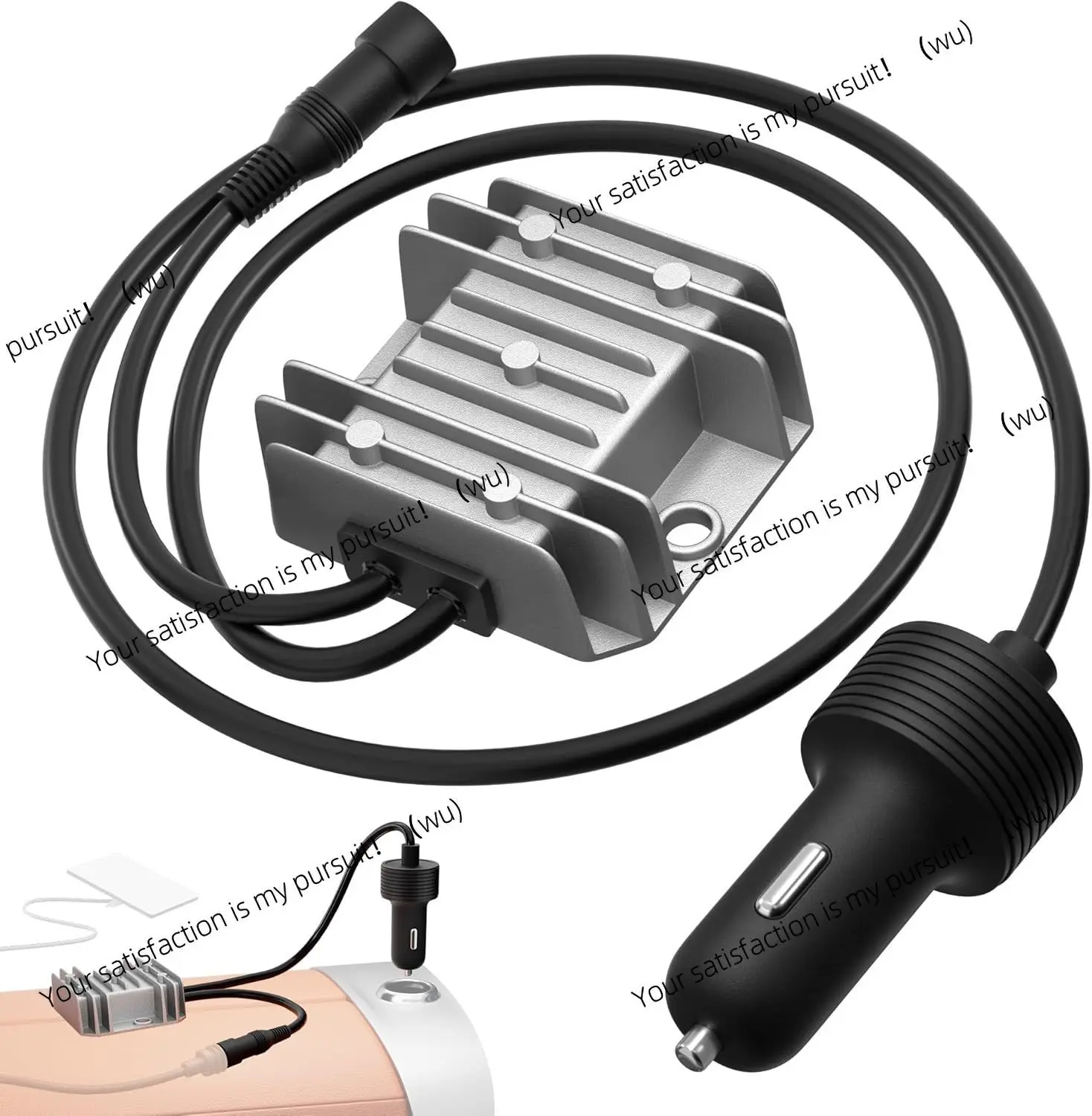 12V24V to 30V DC step-up power supply cable with cigarette lighter plug, 10-28V to 30V 3.5A conversion kit suitable for trucks a