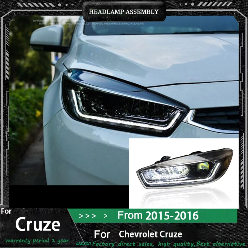 

For Chevrolet Cruze Headlights 2015 2016 2017 Cruze Head Light DRL Hid Bi Xenon Auto Accessories Head Lamp
