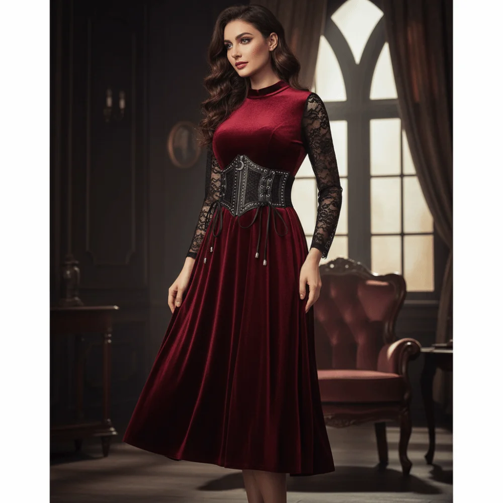 Casual PU Leather Women Waist Belt Black Mesh Cut-out Cross Chain Belt Waist Decorations Wide Waistband Casual Wear