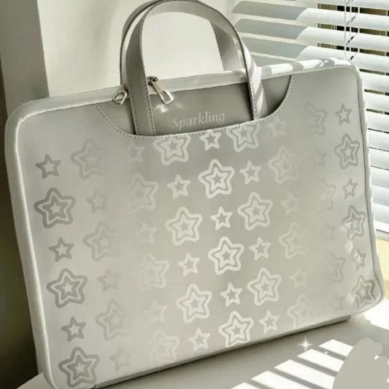 Ins Silvery Star حقيبة كمبيوتر محمول عالمية ماك بوك برو 14 حافظة 15 16 بوصة اللوحي ماك بوك ملحق محمول مقاوم للصدمات كمبيوتر محمول #6