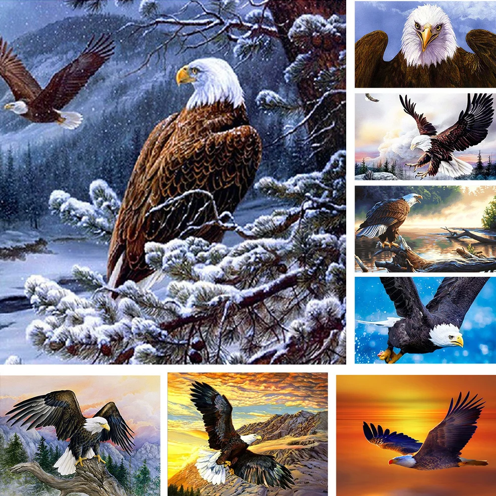 Animal Bird Eagle DIY Cross Stitch 11CT Embroidery Kits Craft Needlework Set Cotton Thread Printed Canvas Home Decoration