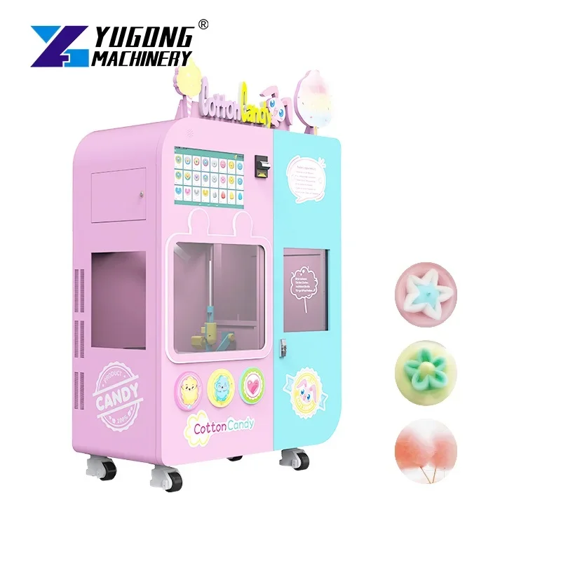 Most Popular Children Kid  Full Automatic Cotton Candy Vending Machine 7/24 Commercial Electric