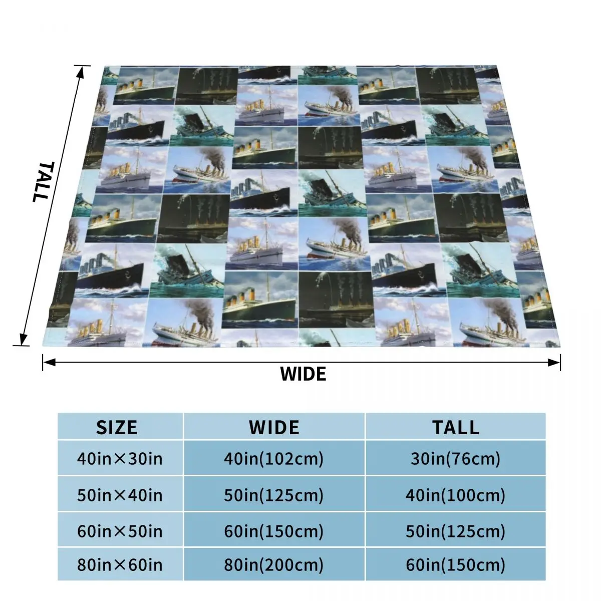 Titanic,iceburg,white star star liners,ship Throw Blanket Blankets For Sofas christmas gifts fluffy Single Blankets