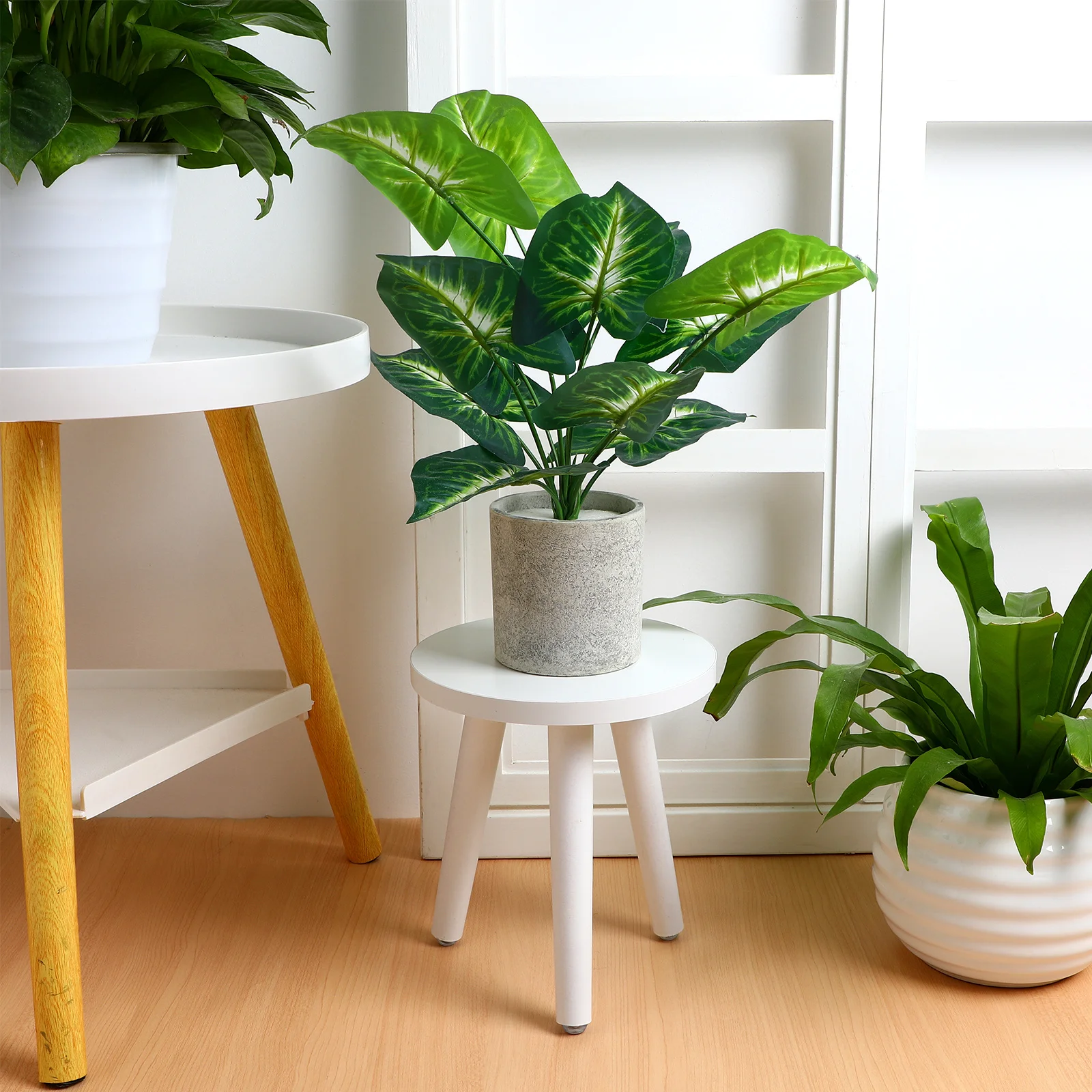 Подставка для цветочного горшка, прочная деревянная подставка для цветов для балкона