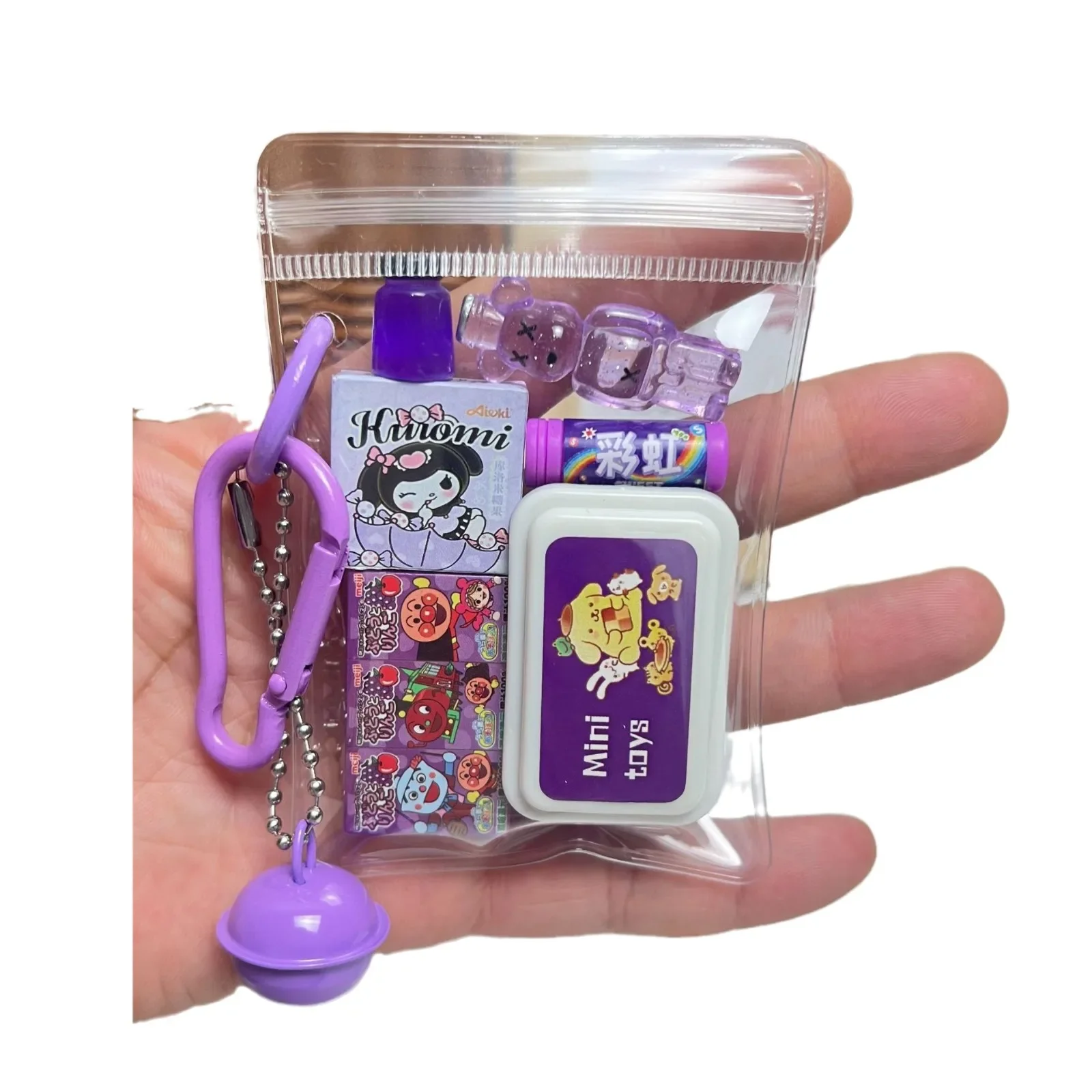 Miniatura pequena nariz gawa saco comida jogar torção ovo saco mochila pingente chaveiro do telefone móvel pingente saco bonito diversão caixa cega