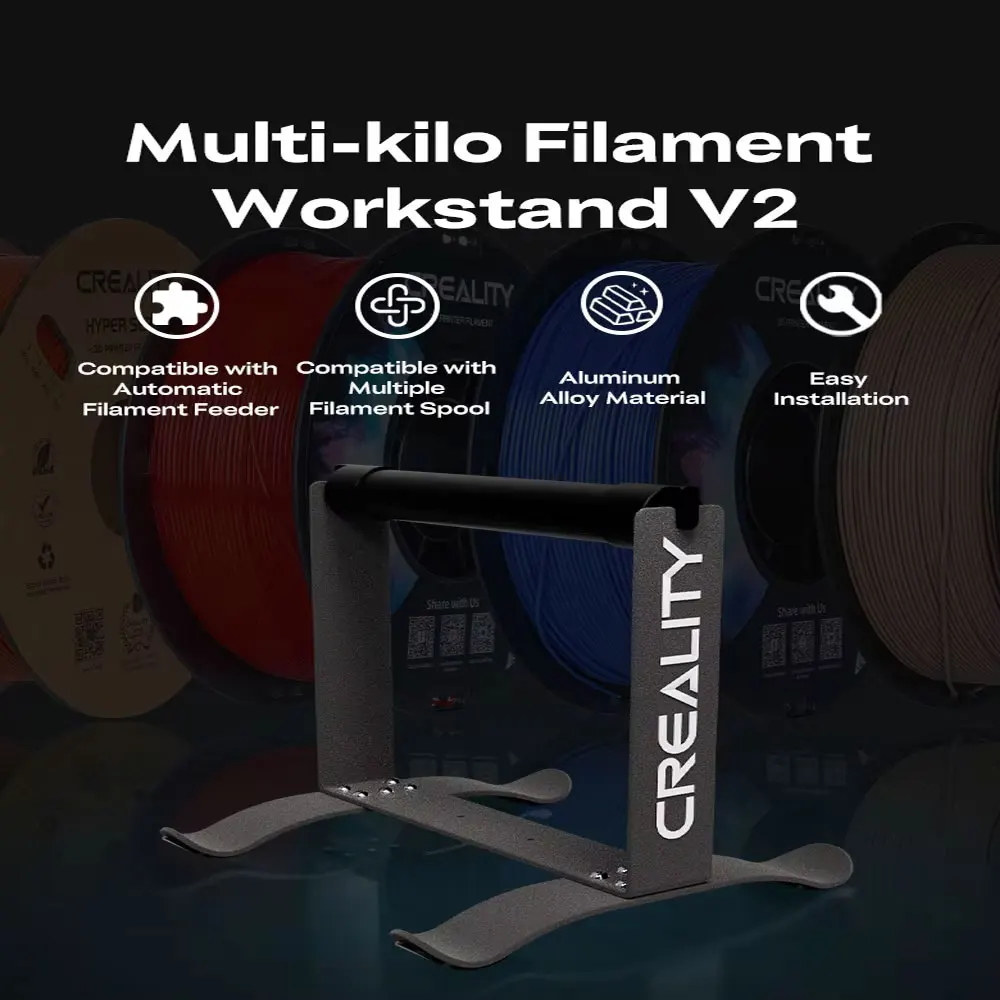 Creality 3D Multi-Kilogram Filament Workbench V2, Filament Shelf, Filament Holder Compatible with FDM Automatic Refill Machine a