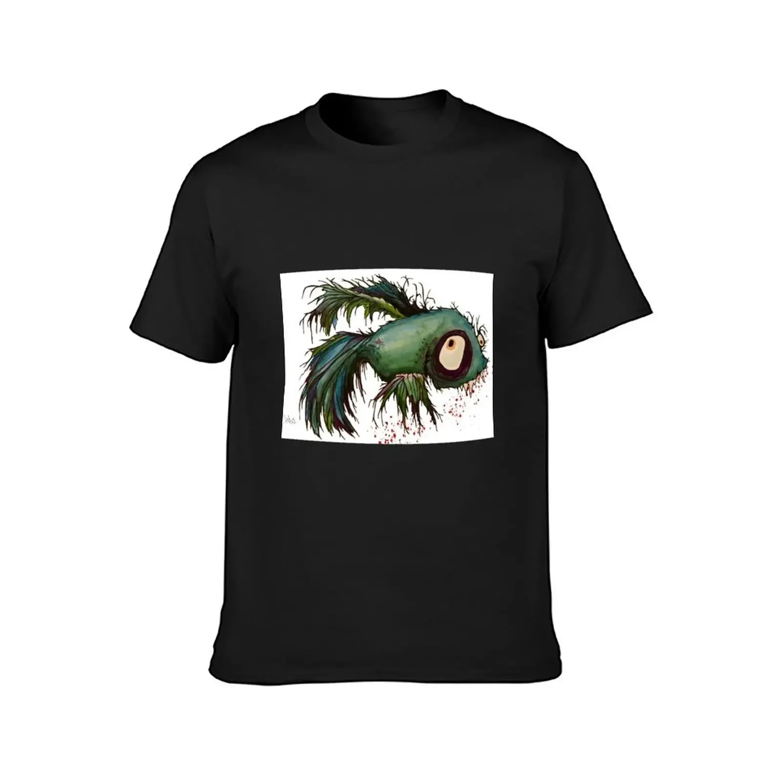 ds the zombie betta fish T-Shirt boys animal print basketball graphic tees shirts graphic tee plus sizes mens t shirts pack