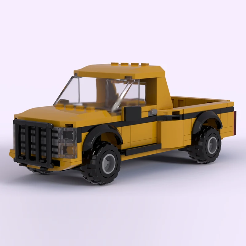 City Car Model MOC Building Bricks Dually Service Pickup Truck Modular Technology Children Holiday Gifts Assemble Toys Suit