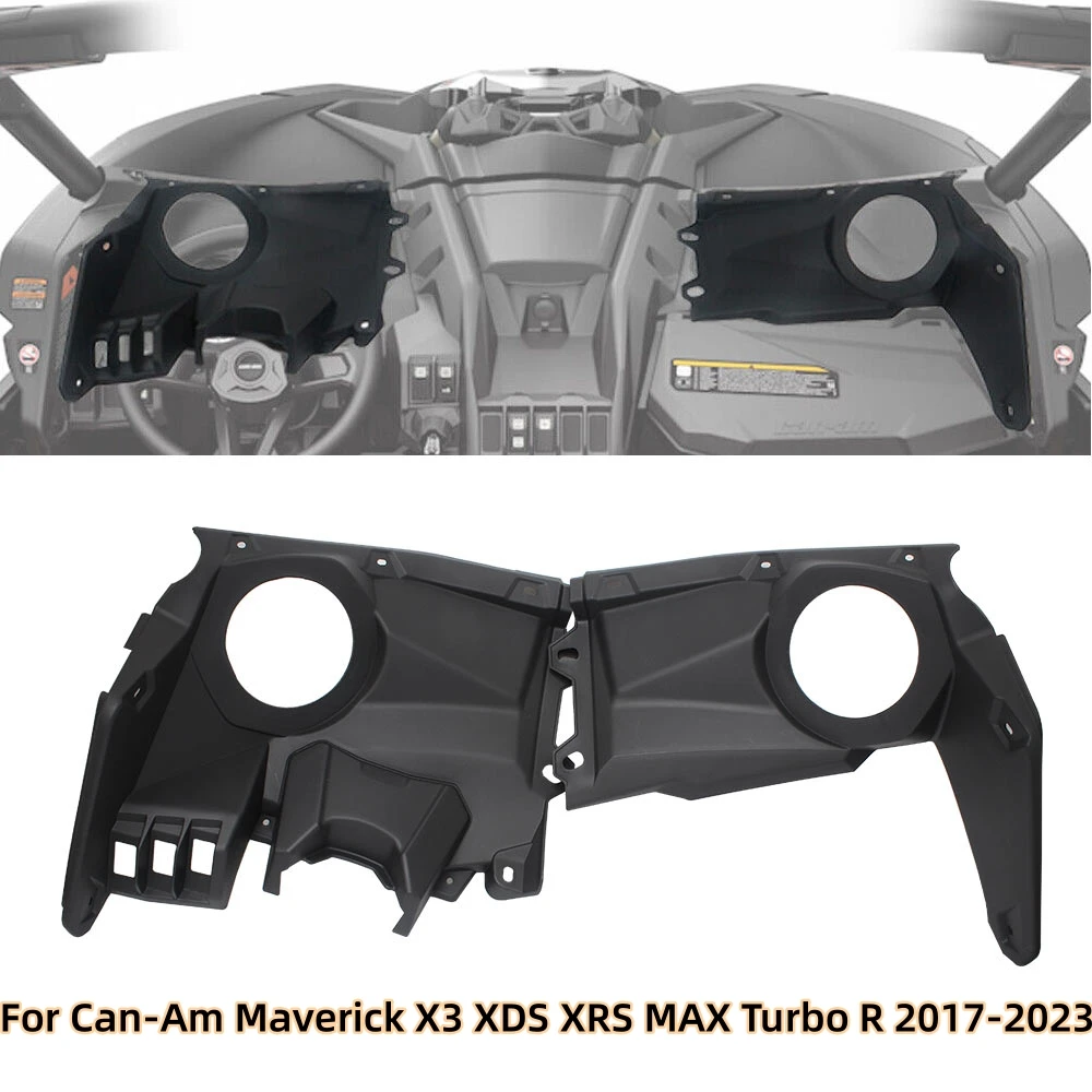 UTV Accessories 6.5 inch Front Dash Speaker Panel Stereo Pods Kit For Can-Am Maverick X3 XDS XRS MAX Turbo R 2017-2023