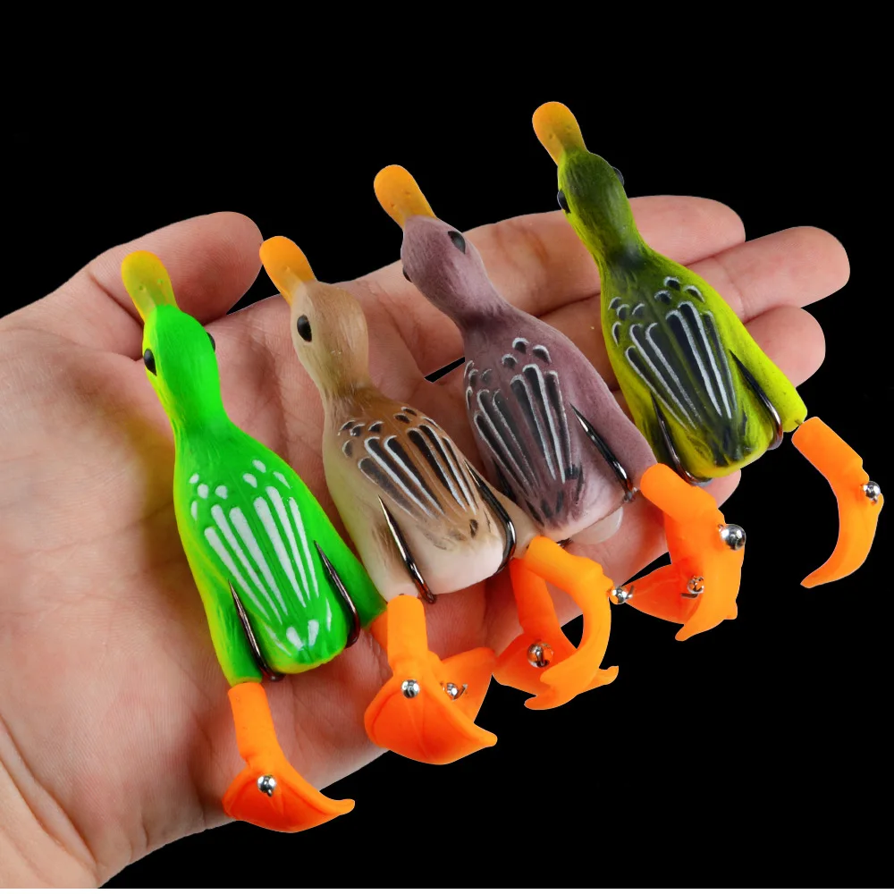 

5Pcs Duck Topwater Fishing Lure 9cm 10g Floating Propeller Popper Bait with Sharp Hooks Freshwater Saltwater Fishing Tackle