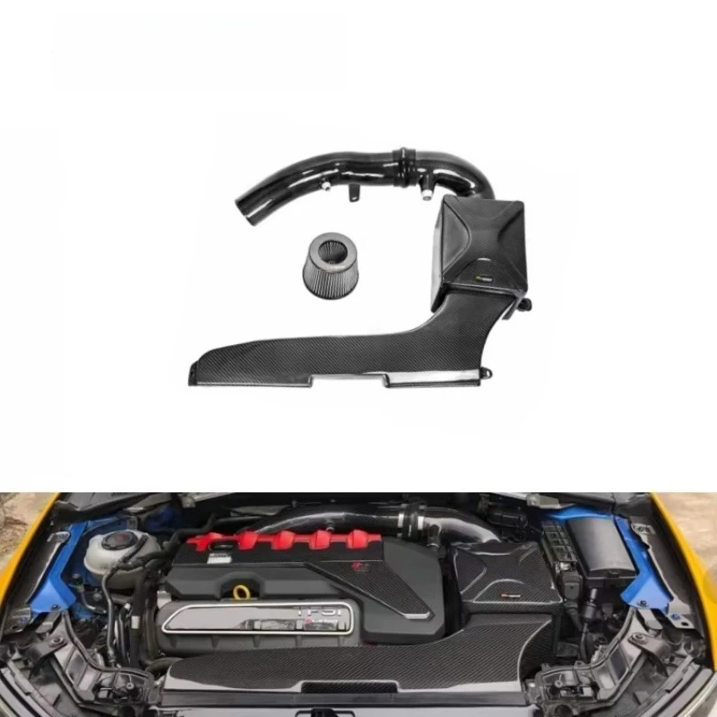 

Dry Carbon Fiber 3K Twill Carbon Weave Glossy Finish Car Engine System Air Intake Pipe Intake System Kits for RS3 TTRS 2.5T