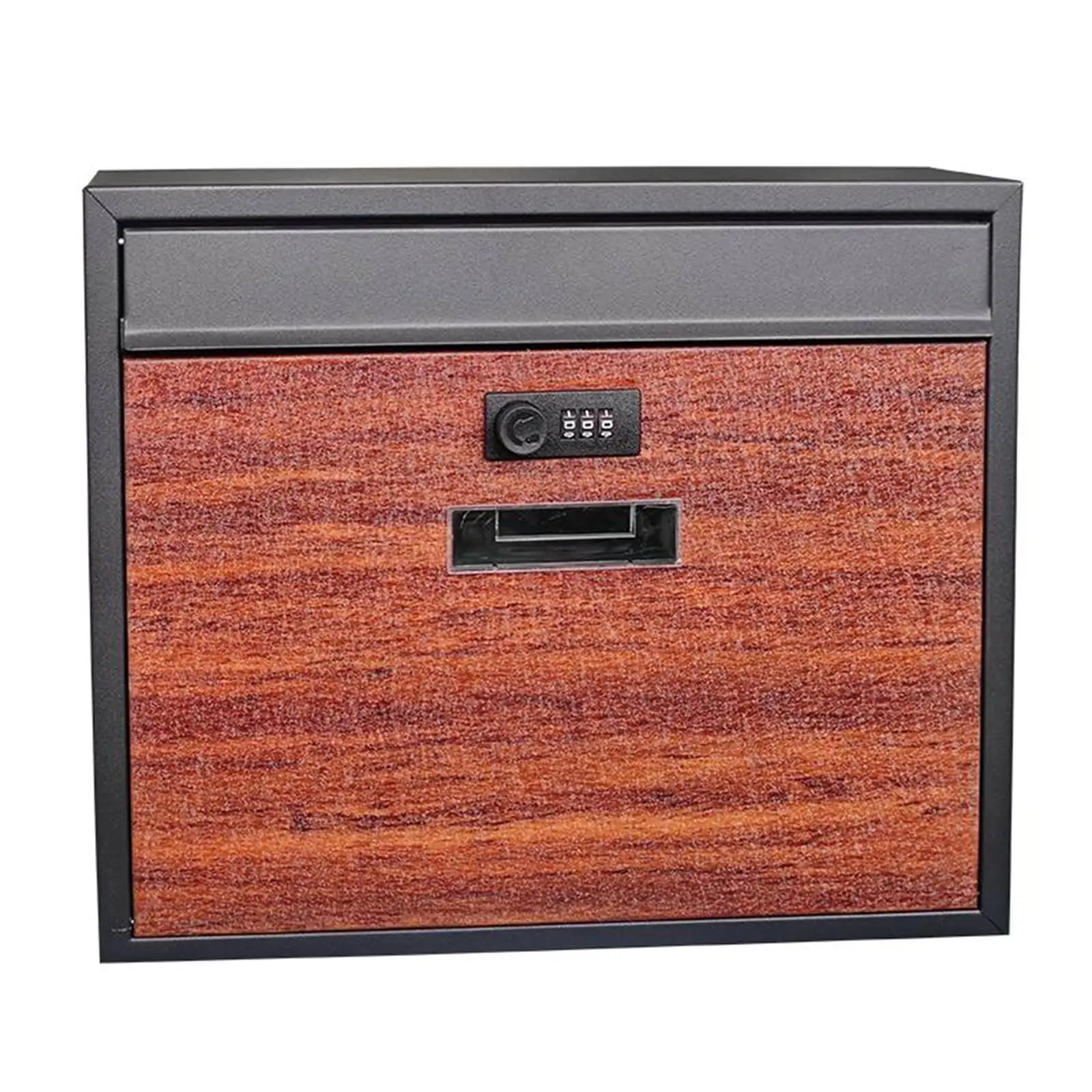 Premium Metal Wall Mount Mailbox Secure Combination Lock Large Letterbox Easy Install for Outdoor House Use