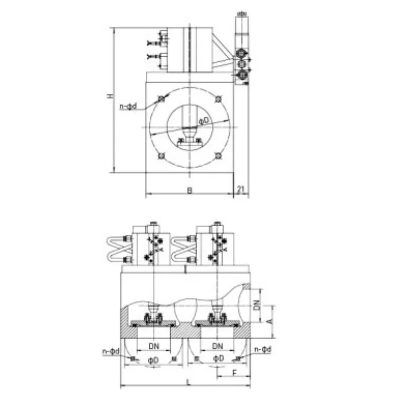 High vacuum flapper valve GDQ-JS pneumatic vacuum flapper valve vacuum flapper valve three-way type