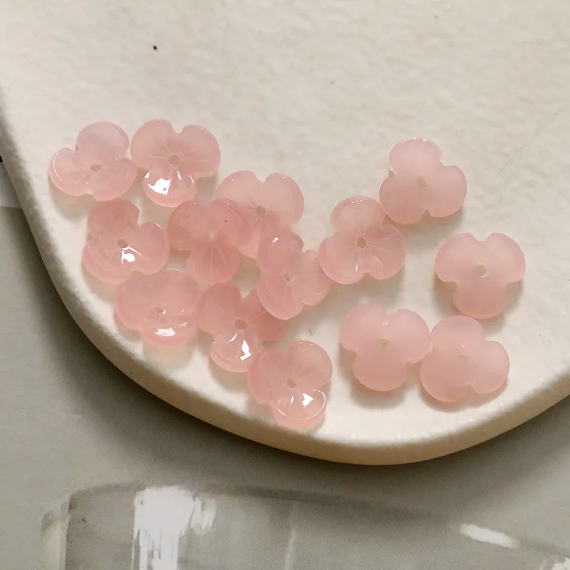 10pcs Vintage Petal Pendant Charms Handmade Lead Acrylic Necklace Earrings Bracelet Pendants Diy Jewelry Making Findings