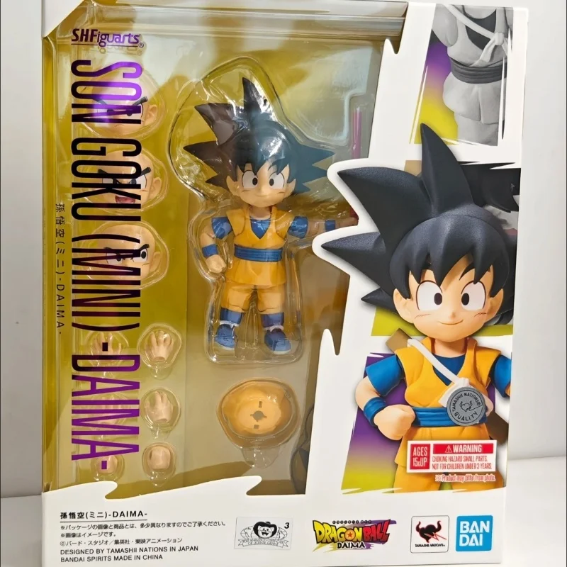 Bandai S.H.Figuarts Dragon Ball Cute Daima Son Goku Mini 1/12 Action Doll Collectible Anime Figure Model Toy Birthday Gifts