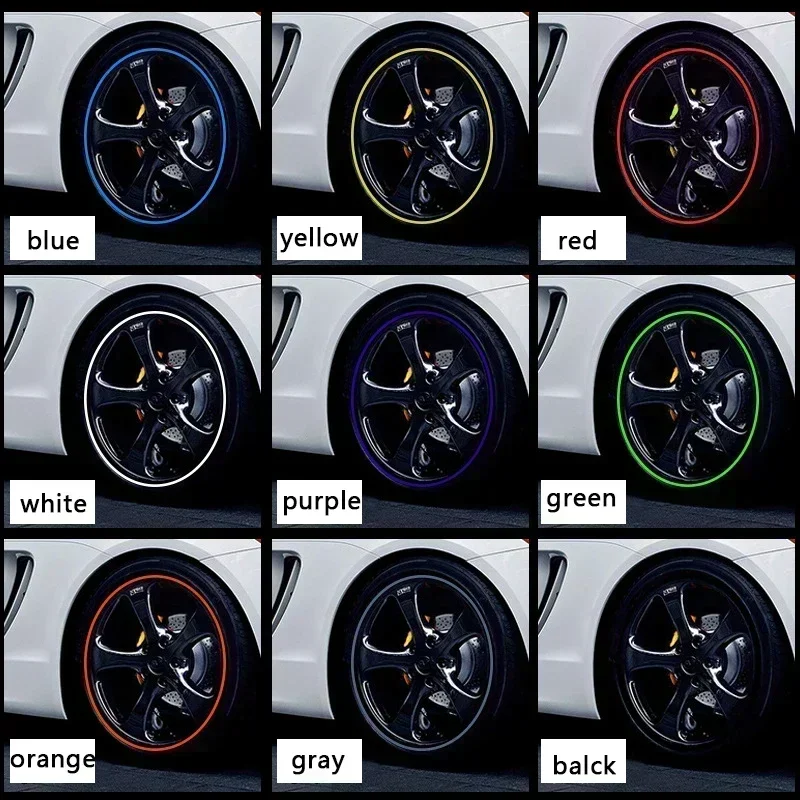 8 Meters Car Wheel Rim Blades Protector Line Tire Guard Decorative Strip Rubber Moulding Trim More Color Car Sticker Styling view 6