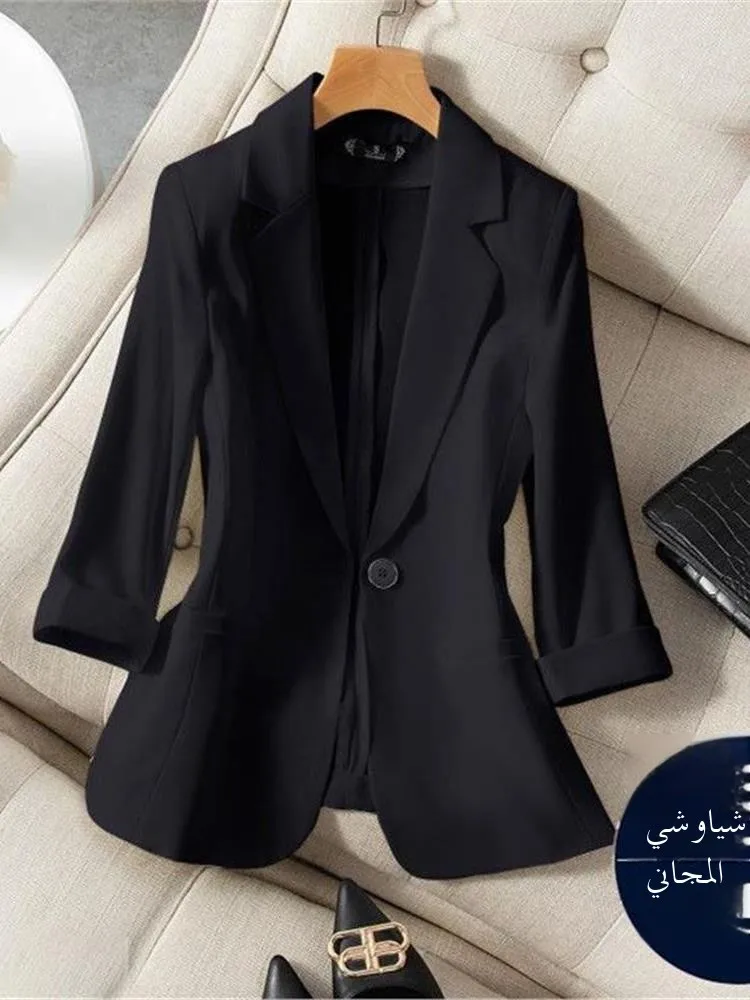 

Bla Slim Fit Повседневная летняя легкая женская одежда Or Sve Jaet Cleanfit Sle Офисная одежда с застежкой на одной пуговице