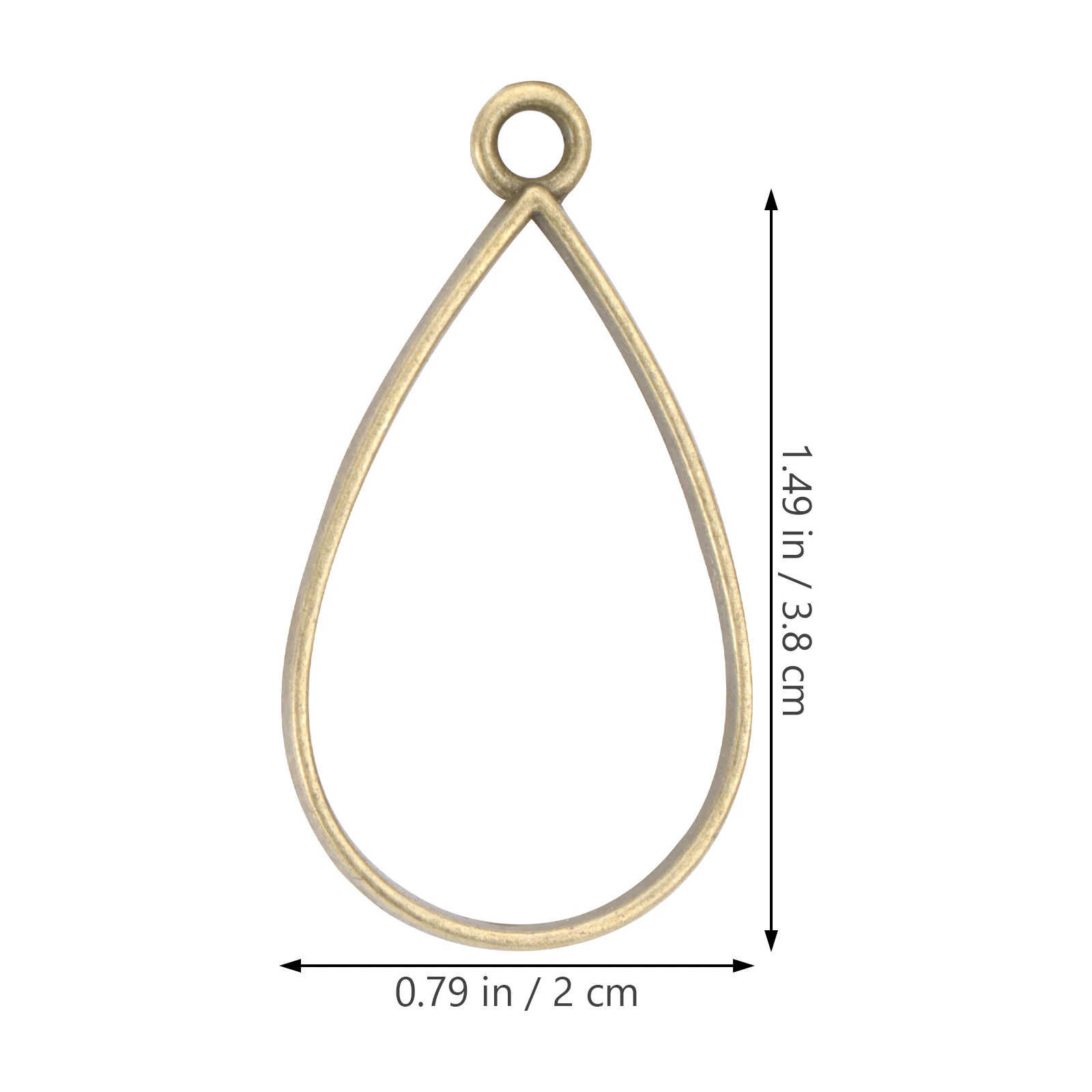 

50Pcs Diy Hanging Pendant Zinc Alloy Water Drop Earrings Collocation Bag Decoration Craft Materials