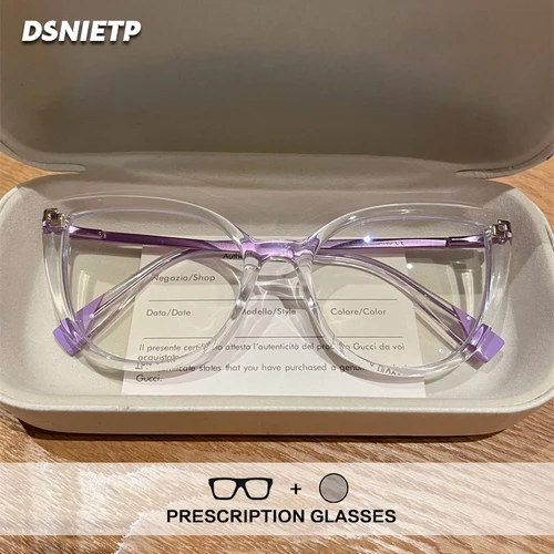 Imagen 1 del producto ISLINO moda TR90 gafas de lectura antiluz azul mujeres personalizar gafas graduadas fotocromáticas miopía hipermetropía gafas