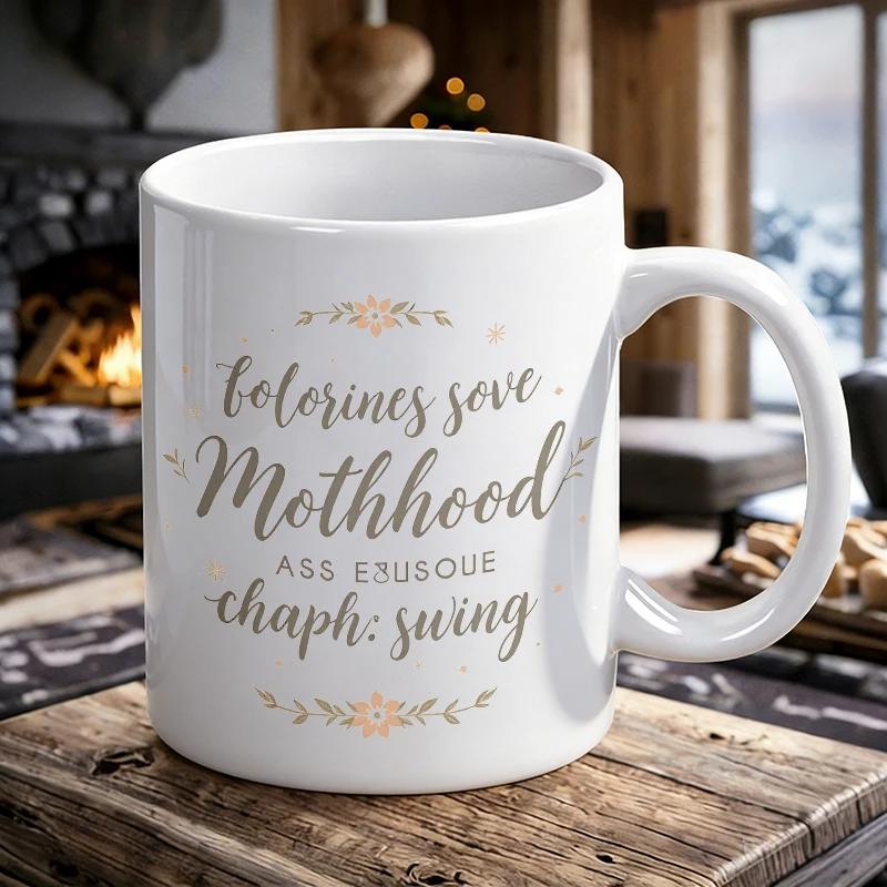 

Cozy Mother's Day Floral Quote Ceramic Mug, Coffee Cup, Milk Cup, Office Tea Cup, Drinking Cup, Gift for Friends, Fade-Resistant