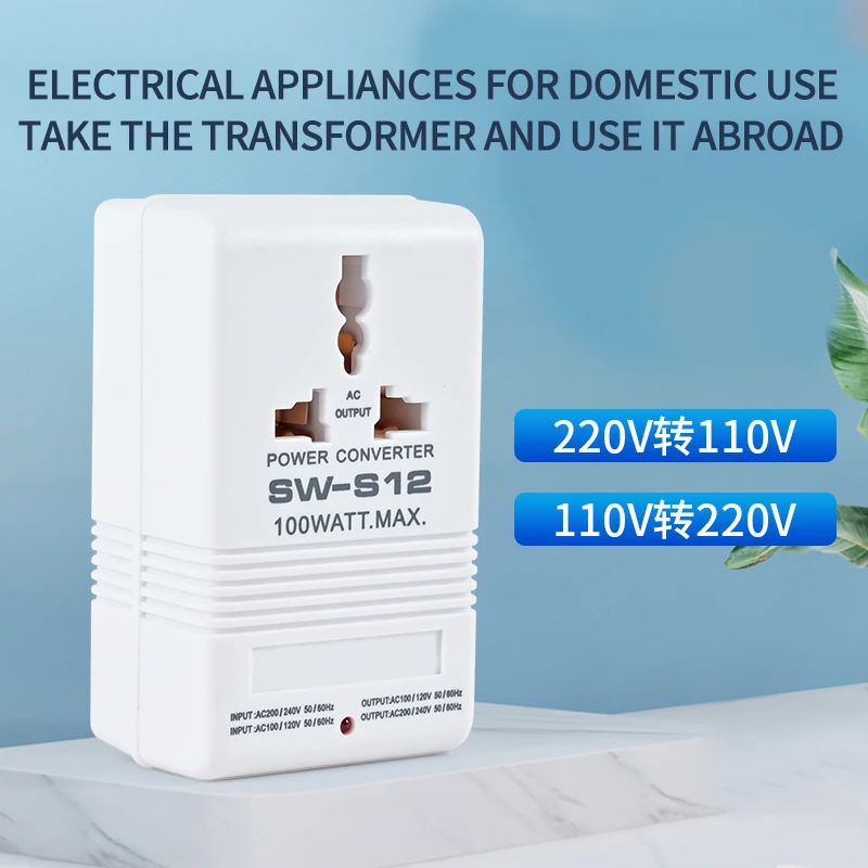 Factory Direct 220V to 110V/110V to 220V Single Phase AC Converter SW-1000VA Step Up/Down Transformer