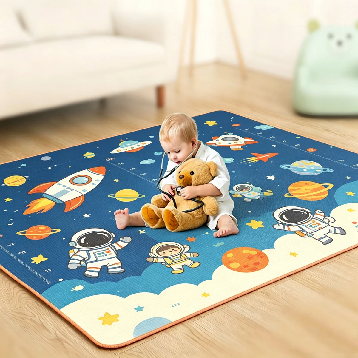 Tapete de Atividades para Bebê, Presente para Quarto de Bebê, Tapete Dobrável para Engatinhar, Brinquedos para Crianças, Tapete de Desenvolvimento Nov