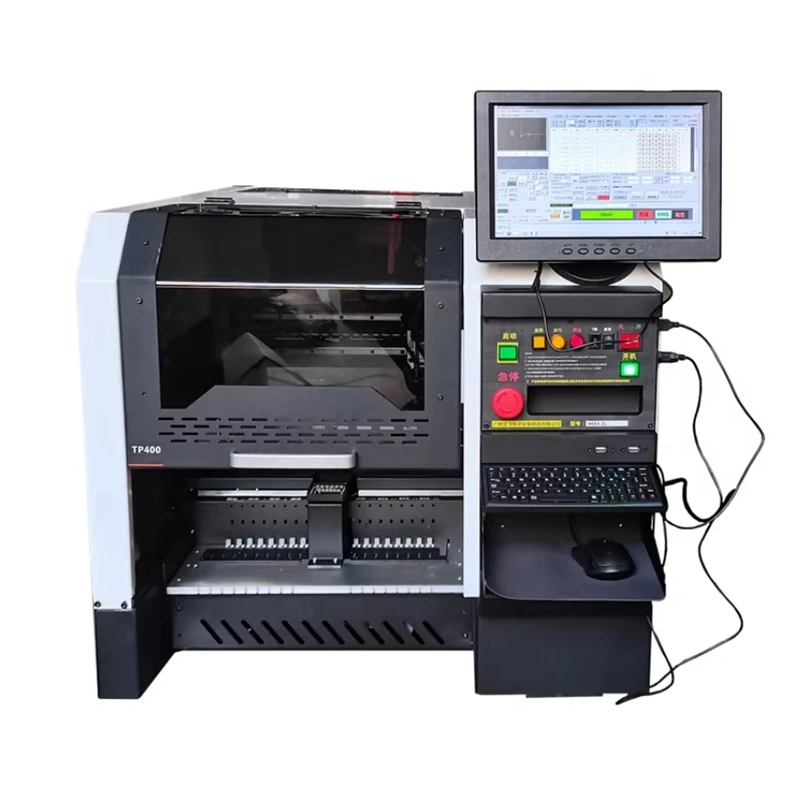 TP400 High Speed SMT Placement Machine Desktop Pick UP Machine Fully Automatic 3 Stage Automatic Board Feeding