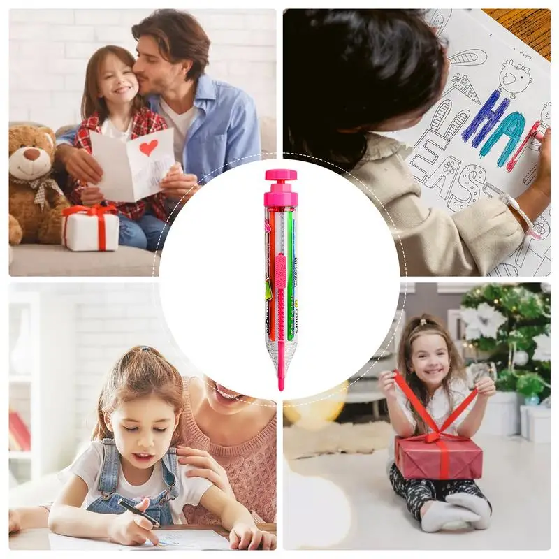 Coloring Crayons 8 In 1 Retractable Rotating Crayons 8 Color Crayons Barrel Oil Pastel Colored Pencil For Kids Girls Boys Girls